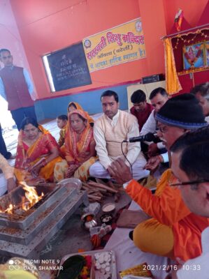 बरेली-सरस्वती शिशु मन्दिर आंवला में की गई माँ सरस्वती की पूजा