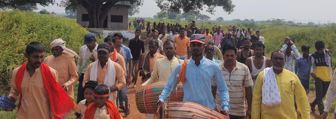 रायपुर : ग्राम सिर्वे में माता शेरा वाली का किया गया विशर्जन