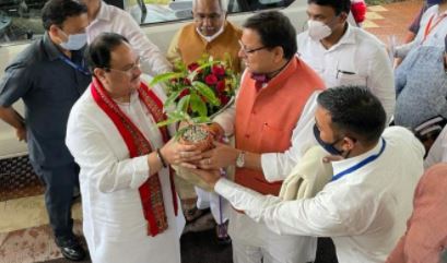 बीजेपी अध्यक्ष जे पी नड्डा उत्तराखंड के दो दिवसीय दौरे पर