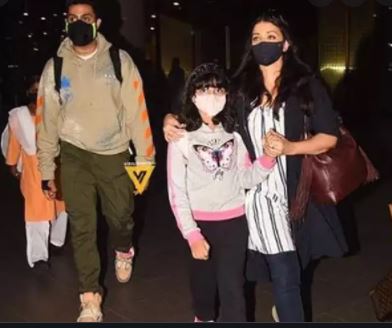 एयरपोर्ट पर पति और बेटी आराध्या संग स्पॉट हुईं ऐश्वर्या राय, हाथ में चोट को लेकर अभिषेक बच्चन हुए ट्रोल