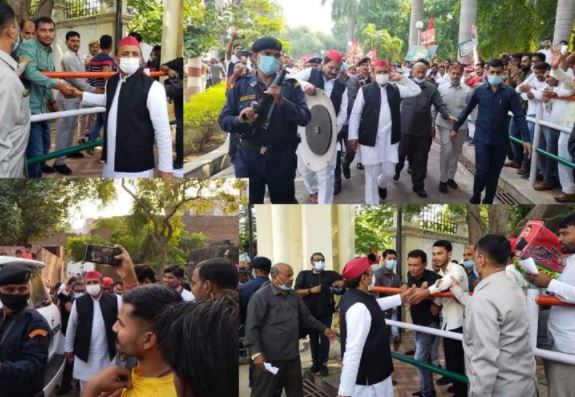दिवाली पर अखिलेश यादव बोले गरीबों, किसानों के लिए संघर्ष करें सपा कार्यकर्ता, चाचा से भी मिले