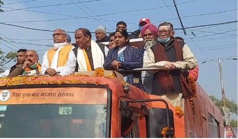 बरेली- भाजपा की जनविश्वास यात्रा बहेड़ी पहुंची