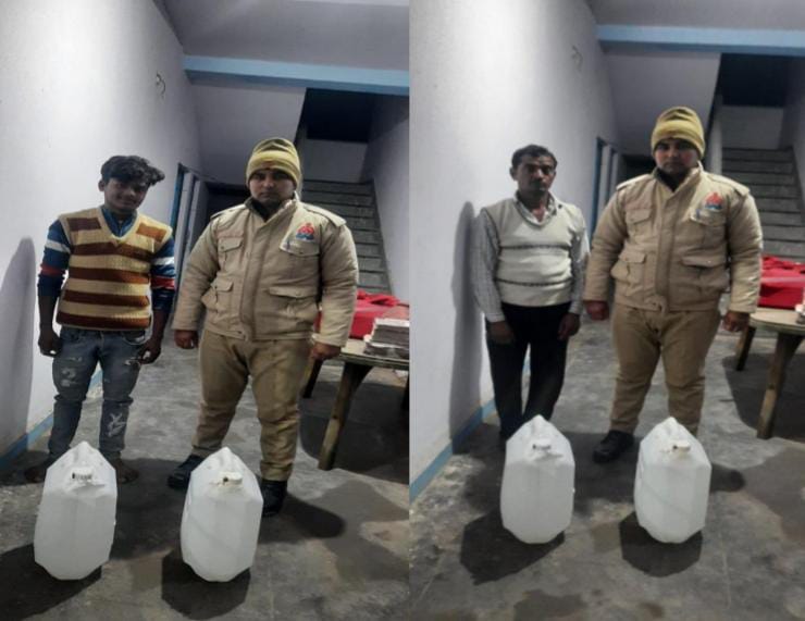 सीतापुर : जनपद सीतापुर के थाना मिश्रिख में 80 लीटर अवैध देसी नाजायज कच्ची शराब के साथ दो अभियुक्त को गिरफ्तार किया