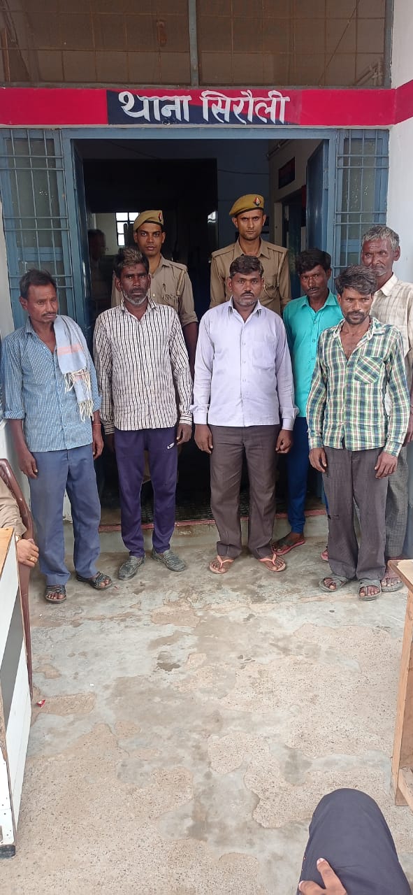 बरेली/आँवला - थाना सिरौली चर्चाओं में वांछित चल रहे 6 अभियुक्तों को गिरफ्तार कर भेजा जेल।