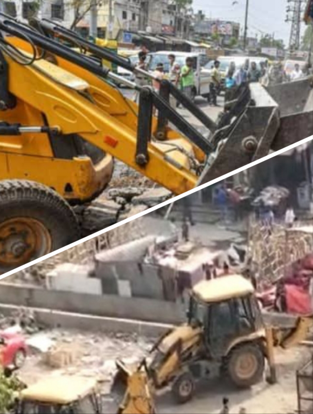 गौतमबुद्ध नगर: प्राधिकरण की कार्यवाही परी चौक के पास तुगलपुर में अवैध दुकानों पर चला बुलडोजर