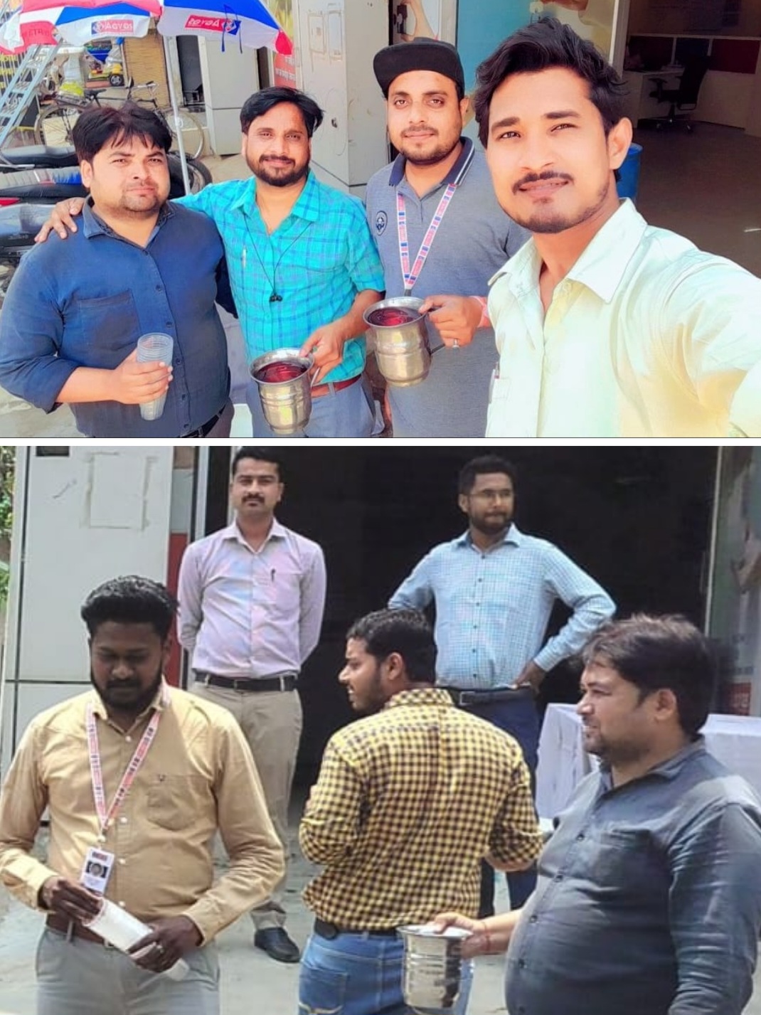 बदायूं:आवास फाइनेंशियर्स लिमिटेड बदायूं की ओर से गंगा दशहरा पर राहगीरों को किया शरबत वितरण
