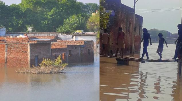 गंगा में आया उफान, कासगंज के 50 गांव घिरे; बाढ़ से मैनपुरी-बदायूं हाईवे पर पहुंचा पानी