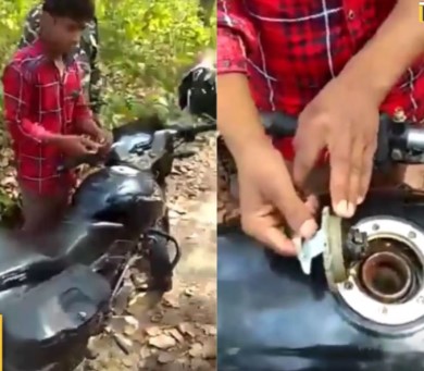 बाइक की टंकी में दारू तो पेट्रोल कहां था? तस्करी करने वाले लड़के का दिमाग देखकर जवान भी रह गये हैरान