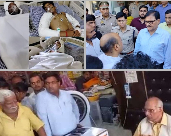 बरेली - आंवला तहसील क्षेत्र में हाईटेंशन लाइन से झुलसे तीन बच्चे, हाइडिल पर पथराव, पशु धन केवीनेट मंत्री धर्मपाल सिंह पहुंचे मौके पर।