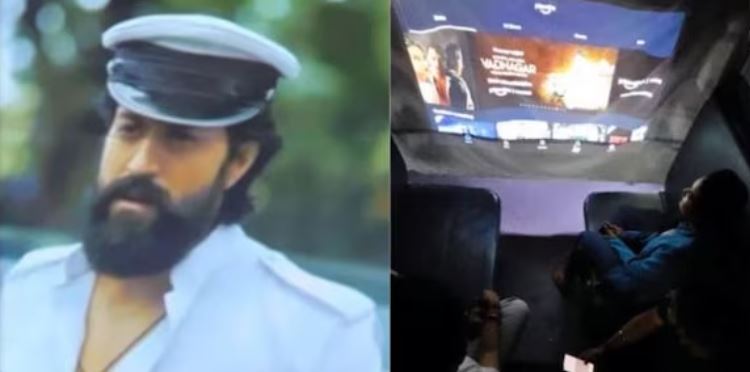 देसी जुगाड़ से यात्री ने चलती ट्रेन को बना दिया सिनेमा हॉल