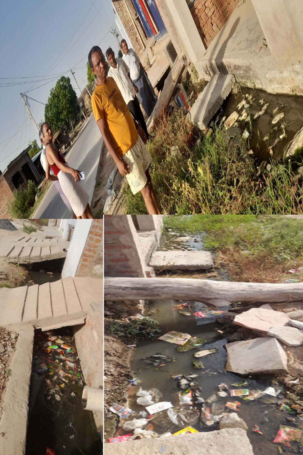 मैनपुरी के ग्राम रठेरा की बजबजाती नालिया दे रही है , बीमारी को दावत ?