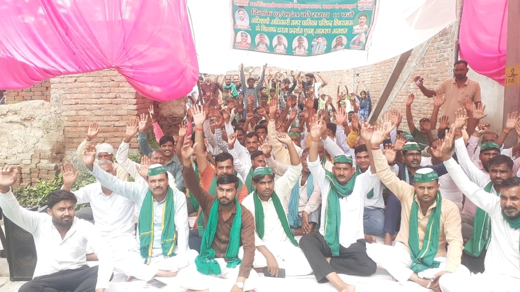 कन्नौज  : भारतीय किसान यूनियन ने खोला मोर्चा किया धरना प्रदर्शन