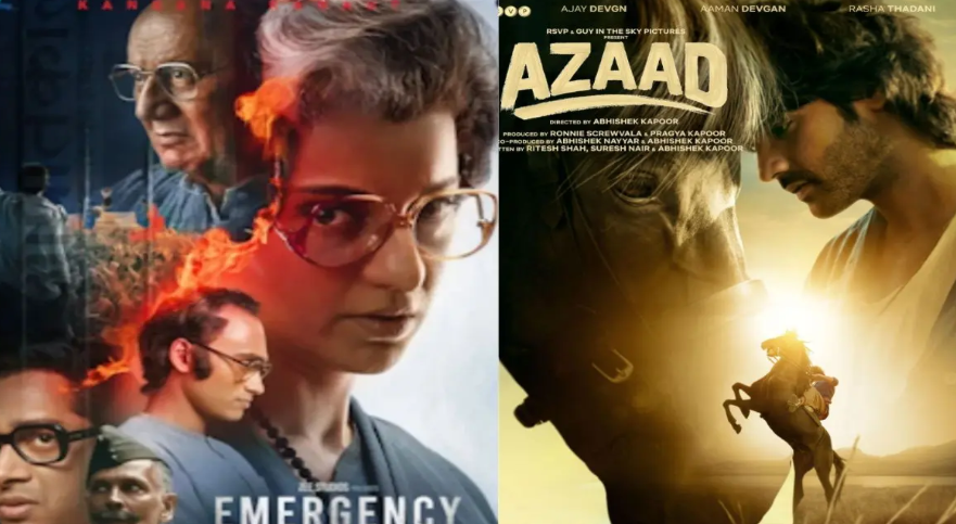 कंगना रनौत की ‘इमरजेंसी’ ने ली बढ़त, पिछड़ी ‘आजाद’, जानें दूसरे दिन का कलेक्शन