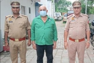 हरदोई :फायरिंग के आरोप में कोतवाली शहर पुलिस ने एक अभियुक्त को किया गिरफ्तार