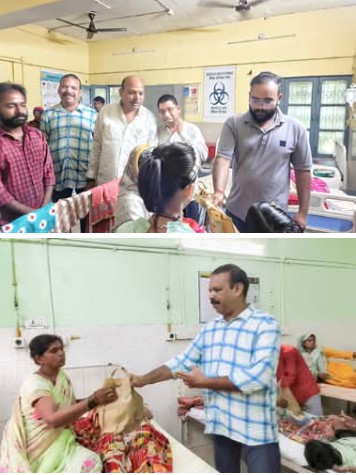 लखीमपुर खीरी : खीरी एमएलसी के जन्मदिन पर गोला पालिकाध्यक्ष ने सीएचसी पहुंचकर मरीजों को बांटे फल