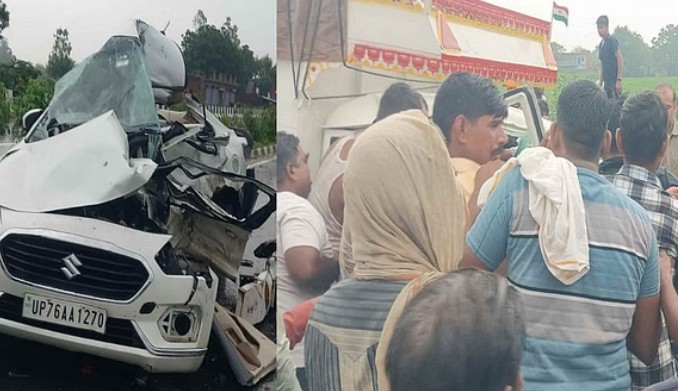 मैनपुरी में भीषण हादसा, एक ही परिवार के पांच लोगों की मौत