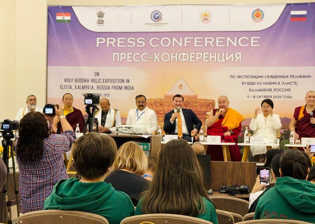 एलिस्ता (रूस): भगवान बुद्ध के पवित्र अवशेषों की प्रतिष्ठापना में शामिल हुए यूपी के डिप्टी सीएम केशव प्रसाद मौर्य
