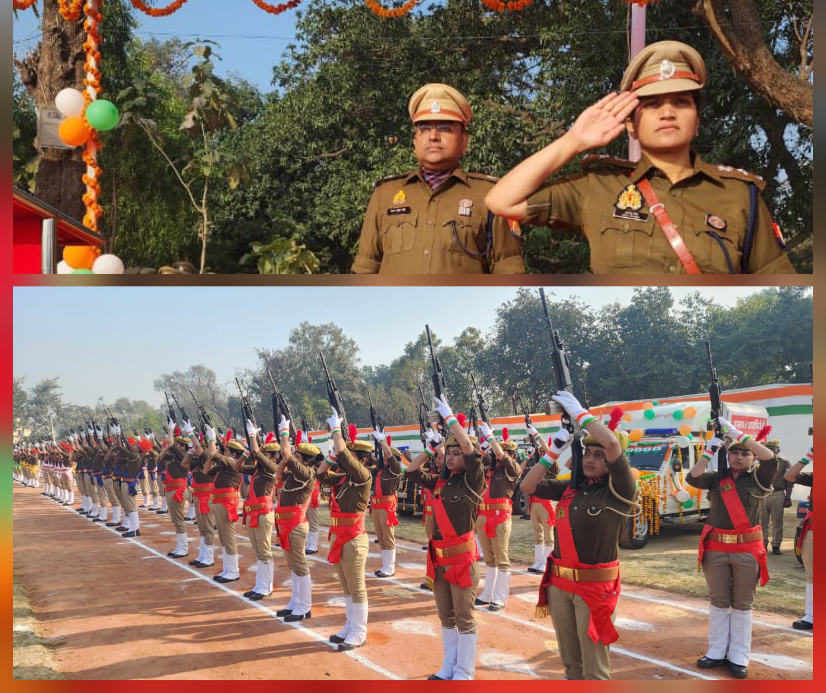 फर्रुखाबाद:77वें गणतंत्र दिवस पर पुलिस लाइन फतेहगढ़ में भव्य परेड, उत्कृष्ट पुलिसकर्मी हुए सम्मानित