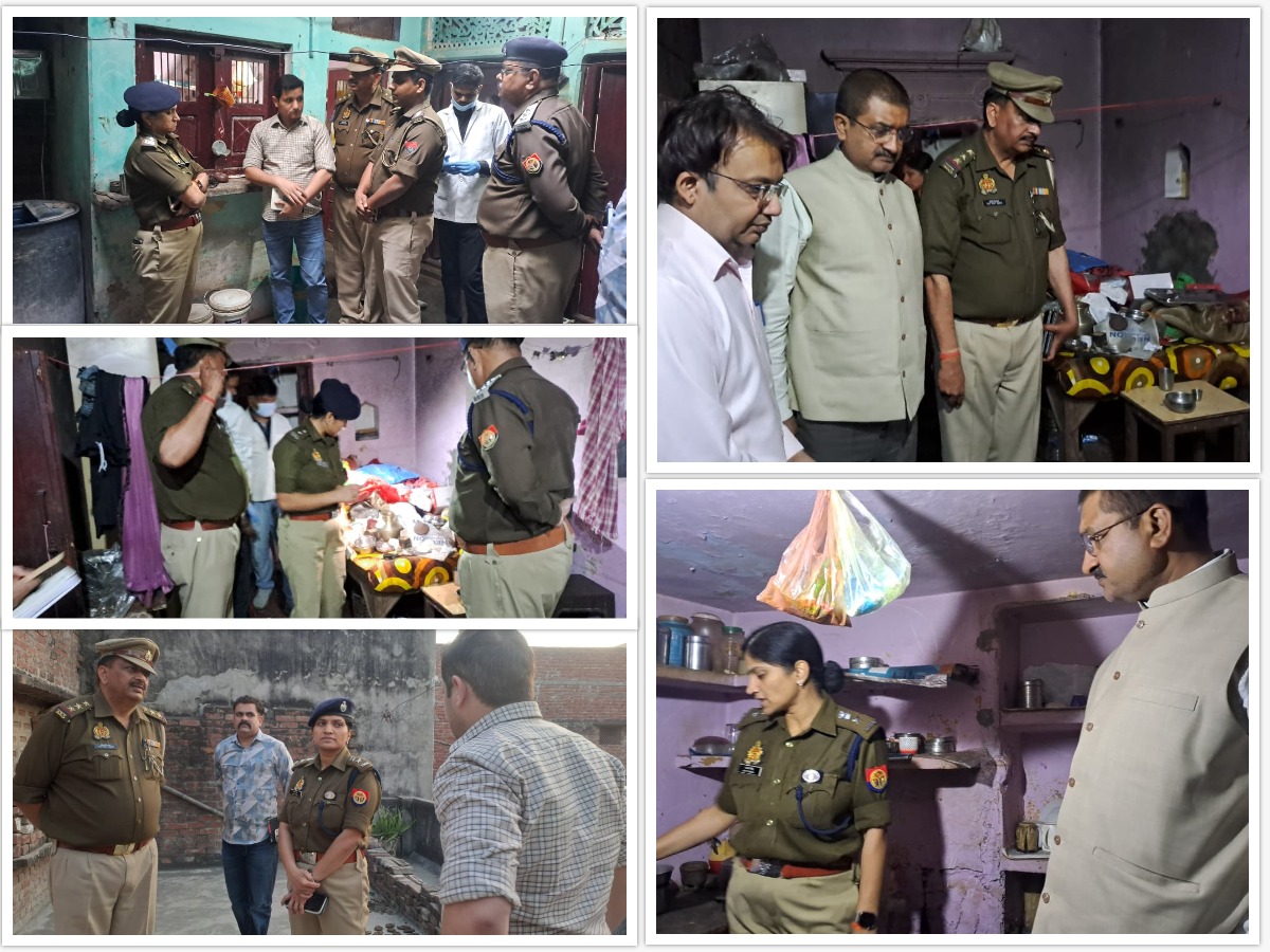 फर्रुखाबाद:कायमगंज में दम्पत्ति की संदिग्ध मौत, डीएम और एसपी ने किया घटनास्थल का निरीक्षण