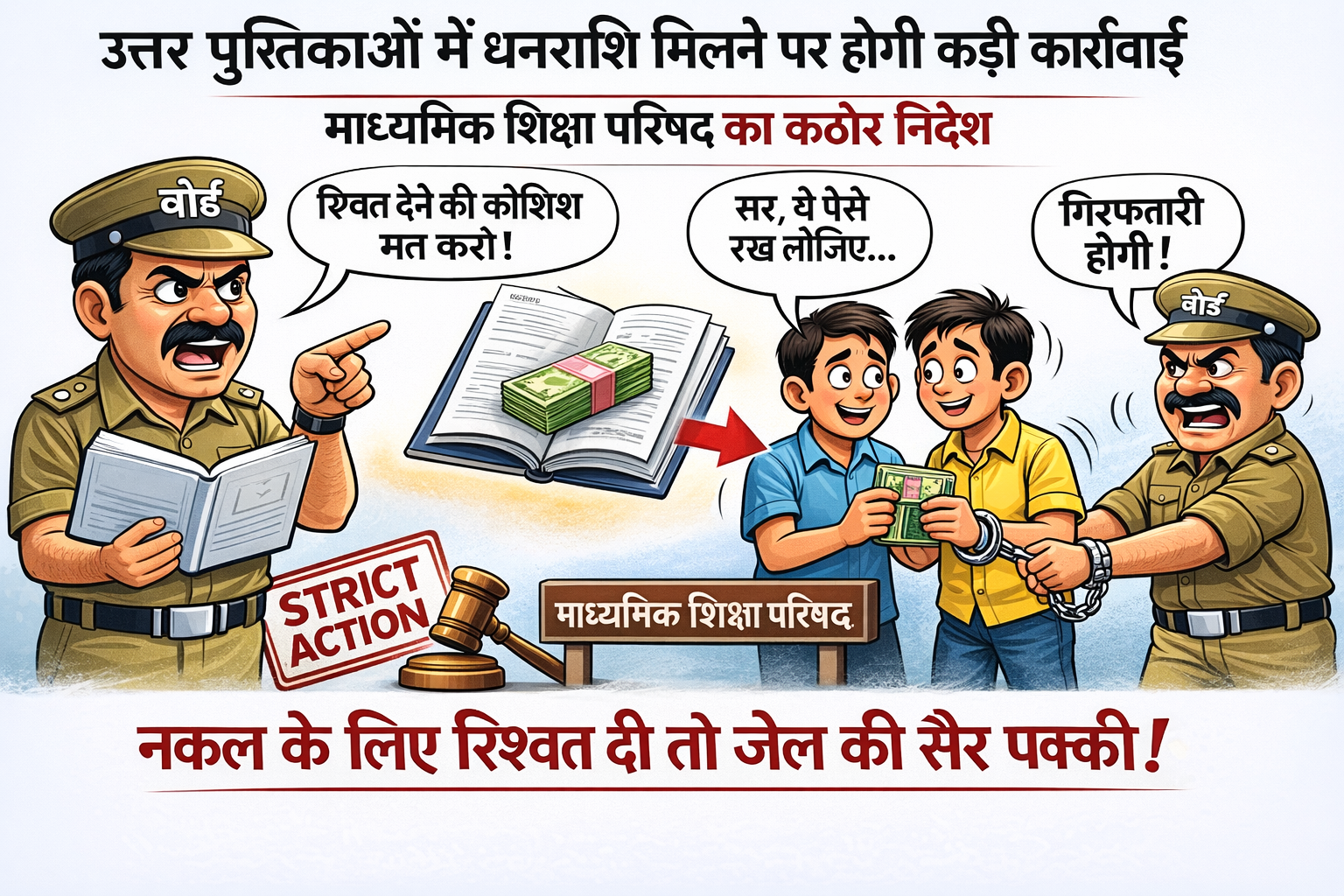 प्रयागराज:उत्तर पुस्तिकाओं में धनराशि मिलने पर होगी कड़ी कार्रवाई, माध्यमिक शिक्षा परिषद का सख्त निर्देश