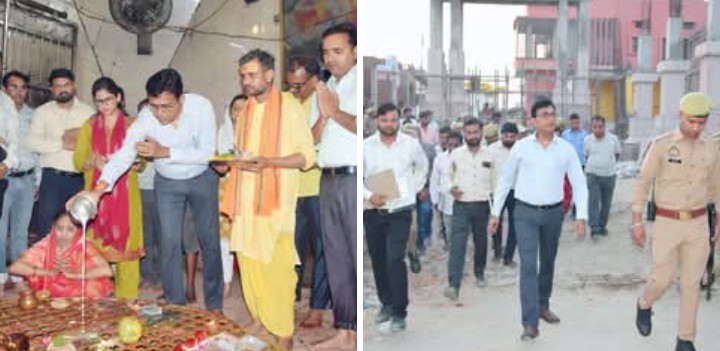 लखीमपुर खीरी : डीएम ने गोला कॉरिडोर का किया निरीक्षण, शिव मंदिर में पूजा कर जनपदवासियों के लिए की सुख समृद्धि की कामना