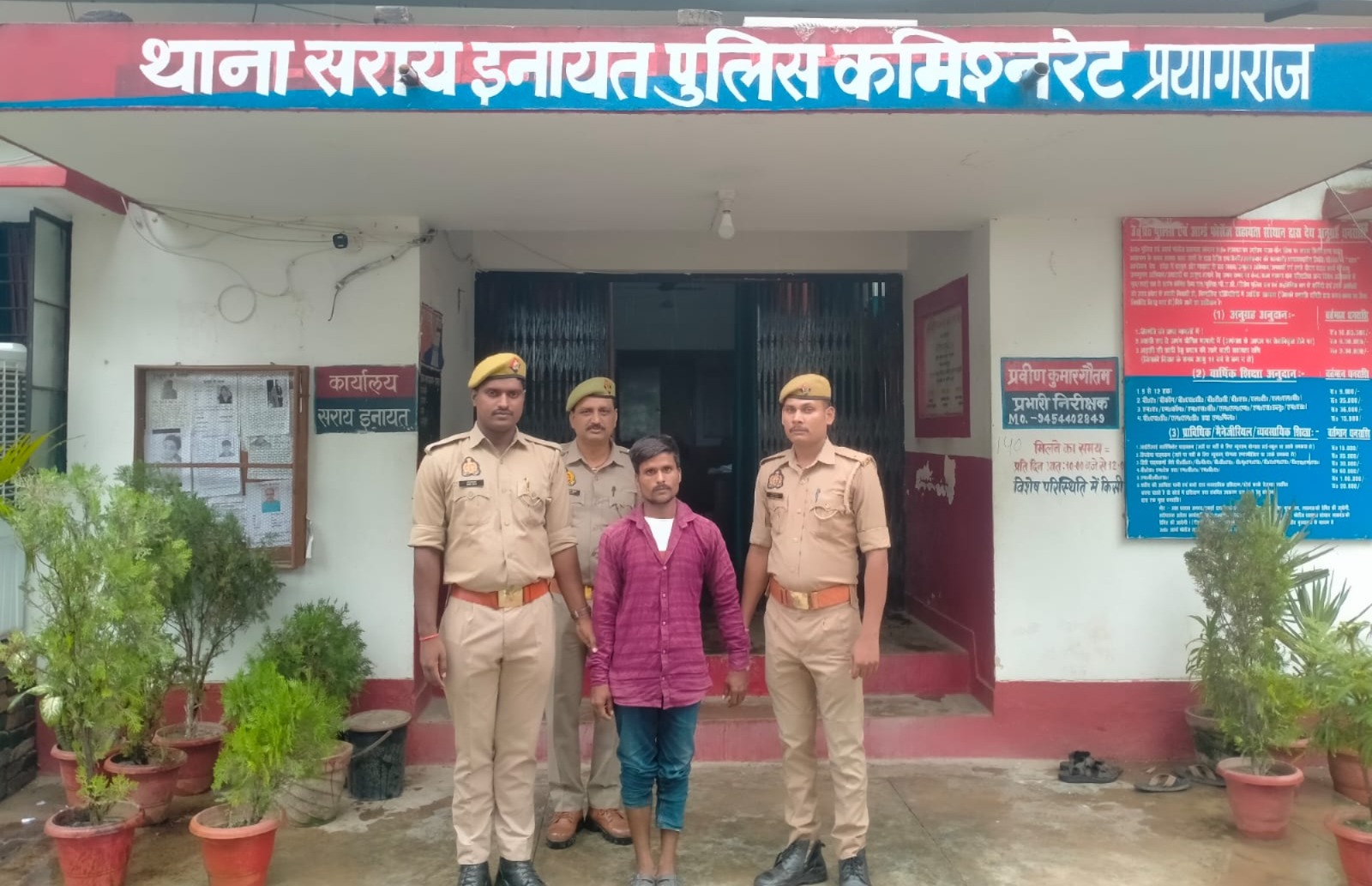 पांच अपराधियों की थाने पर पर हाजिरी, पुलिस की रिपोर्ट के आधार पर गुण्डा एक्ट के अन्तर्गत की गयी सख्त कार्यवाही