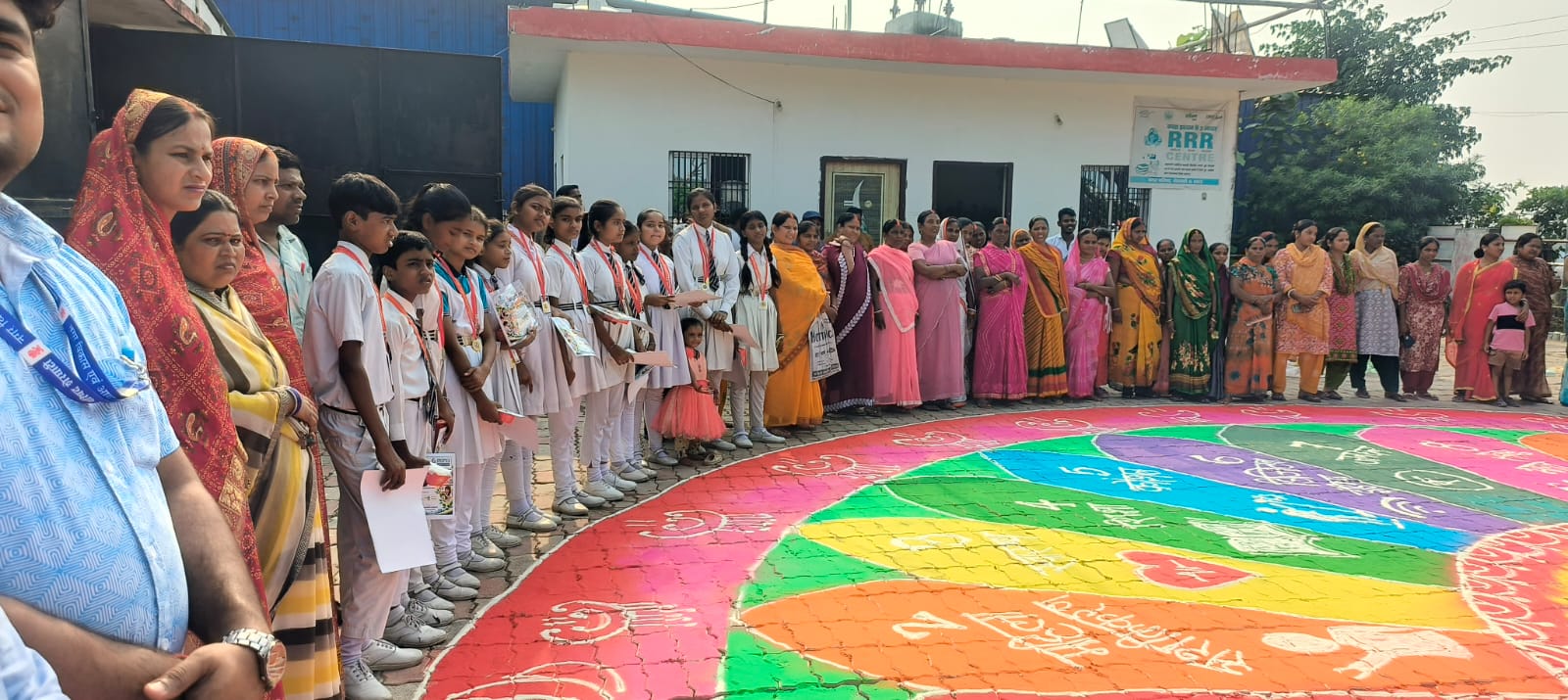 गया: रंगोली में साकार हुआ विकसित भारत का संकल्प