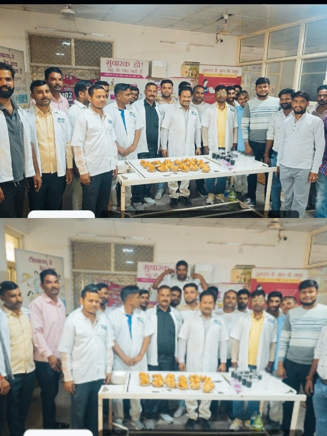 नवरात्रि पर एंबुलेंस कर्मचारियों को बांटी मिठाई, समोसे और  कोल्ड ड्रिंक