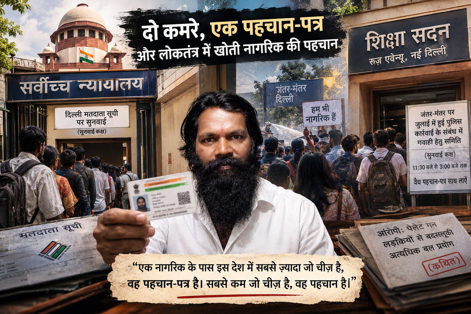 दो कमरे, एक पहचान-पत्र और लोकतंत्र में खोती नागरिक की पहचान